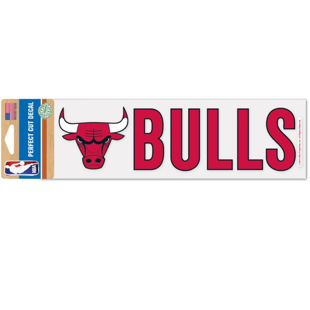 Calcomanías de los Chicago Bulls de corte perfecto de 3" x 10"