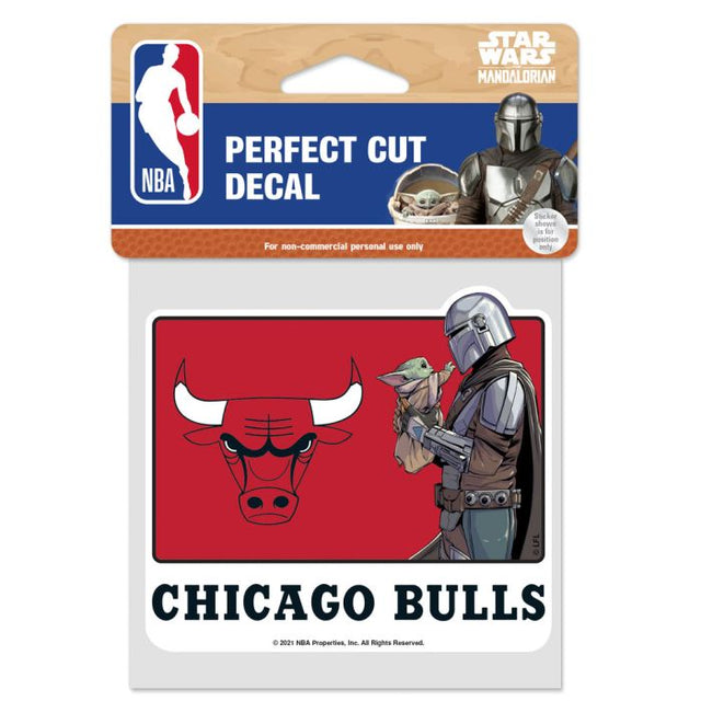 Calcomanía de color de corte perfecto de Chicago Bulls/Star Wars de 4" x 4"