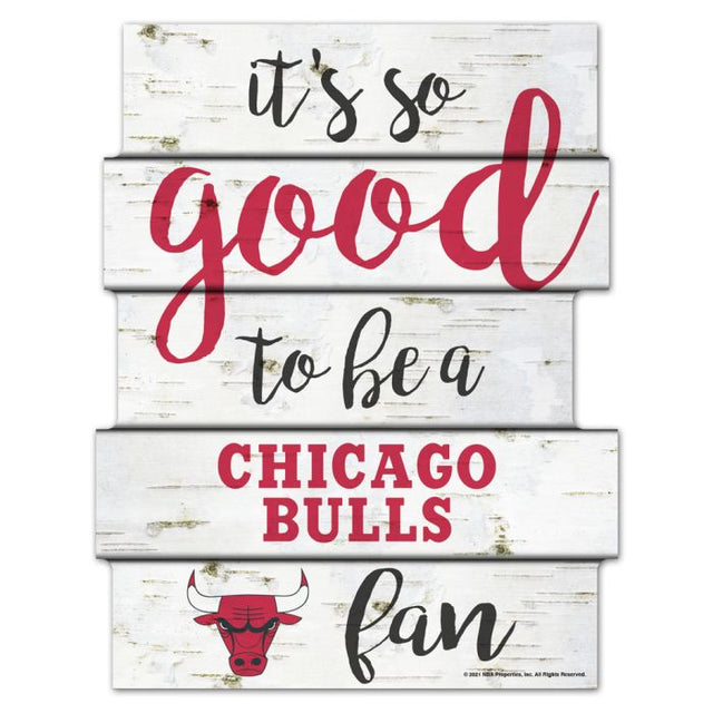 Letrero de madera de los Chicago Bulls de ABEDUL