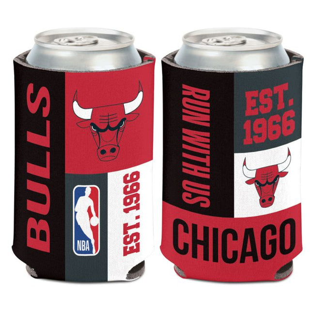 Enfriador de lata con bloques de color de Chicago Bulls de 12 oz.