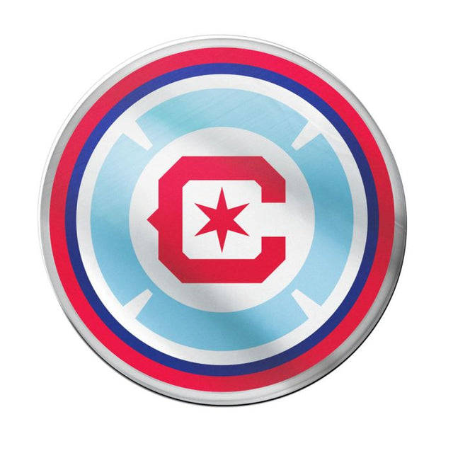 Chicago Fire Chrome Metal Domed Emblem