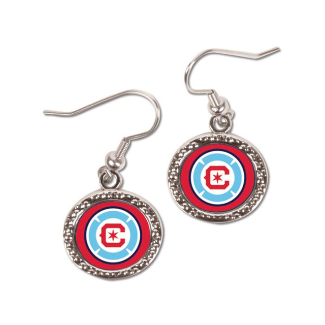 Chicago Fire Earrings Jewelry Carded Round