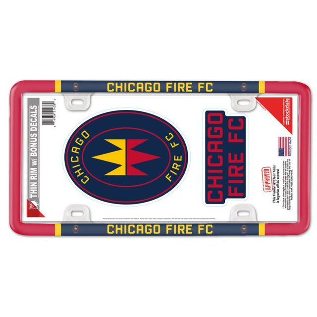 Chicago Fire License Plate Thin Frame - Plastic w/Decal