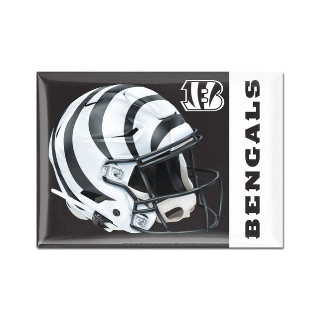 Imán de metal con forma de casco alternativo de los Cincinnati Bengals, 2,5" x 3,5"