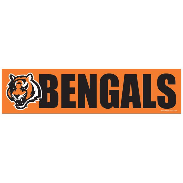 Tira de parachoques de Cincinnati Bengals de 3" x 12"