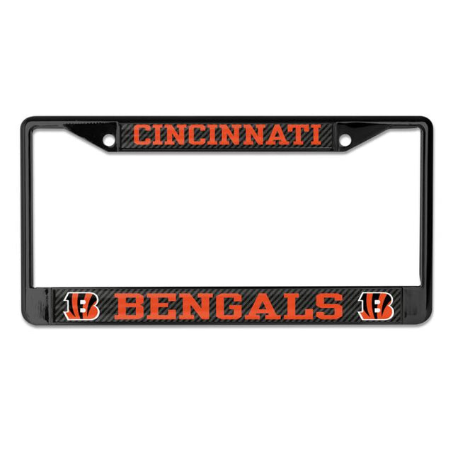 Cincinnati Bengals CARBON Lic Plt Frame S/L Printed