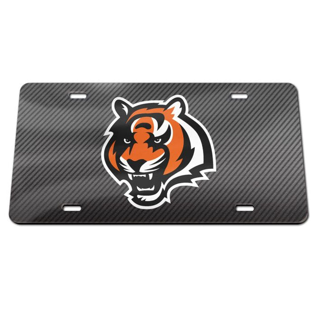 Cincinnati Bengals CARBON Specialty Acrylic License Plate