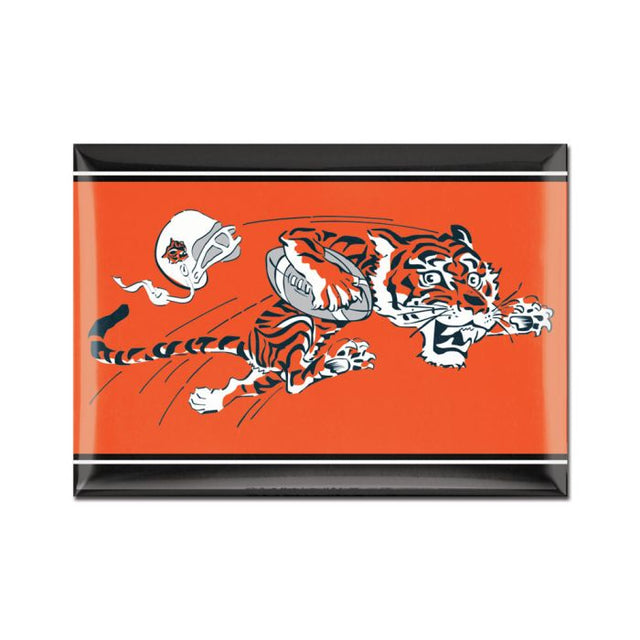 Imán de metal retro con el logotipo clásico de Cincinnati Bengals, 2,5" x 3,5"