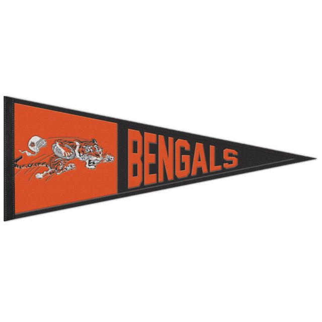 Banderín clásico de lana de los Cincinnati Bengals de 13" x 32"