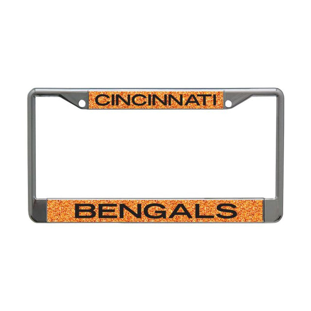 Cincinnati Bengals GLITTER BACKGROUND Lic Plt Frame S/L Printed
