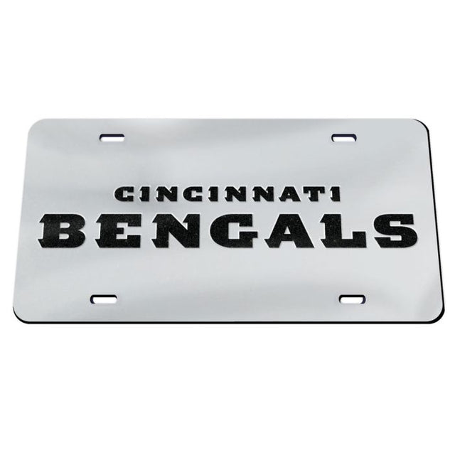 Cincinnati Bengals GLITTER LETTERS Acrylic Classic License Plates