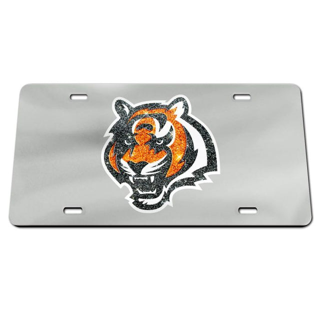 Cincinnati Bengals GLITTER LOGO Acrylic Classic License Plates