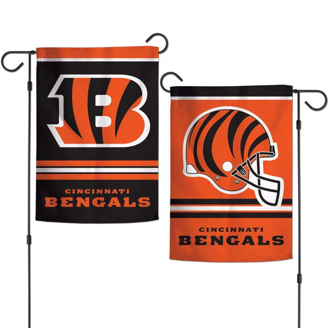 Banderas de jardín de los Cincinnati Bengals, de 2 lados, 12,5" x 18"