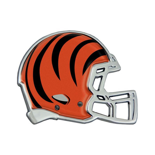 Emblema de metal cromado abovedado para casco de los Cincinnati Bengals