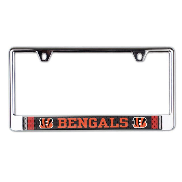 Marco para placa de matrícula de la camiseta de los Cincinnati Bengals impreso en el lado izquierdo