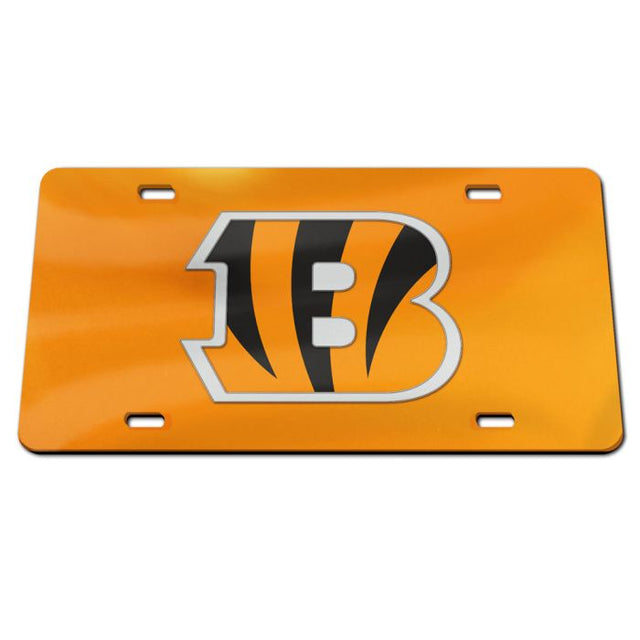 Placa de matrícula acrílica especial con el logotipo de Cincinnati Bengals