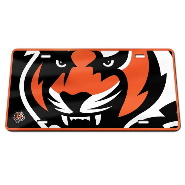 Placa de matrícula especial acrílica MEGA de Cincinnati Bengals