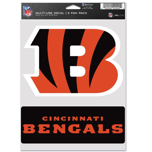 Paquete multiusos para dos aficionados de los Cincinnati Bengals