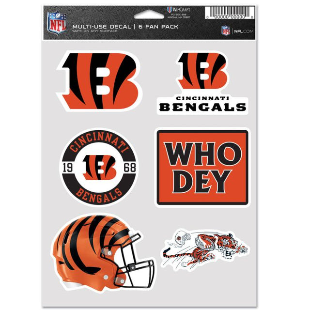 Paquete multiusos para 6 aficionados de los Cincinnati Bengals