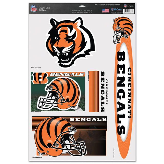 Calcomanía multiusos de Cincinnati Bengals de 11" x 17"