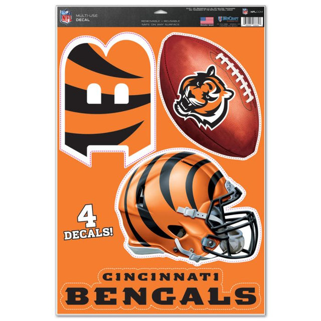Calcomanía multiusos de Cincinnati Bengals de 11" x 17"