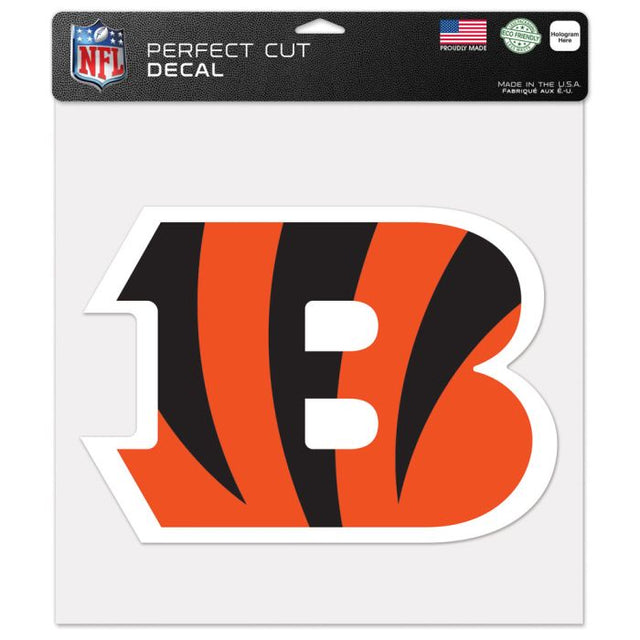Calcomanía de color de corte perfecto de Cincinnati Bengals de 12" x 12"
