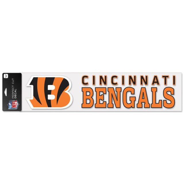 Calcomanías de corte perfecto de Cincinnati Bengals de 4" x 17"