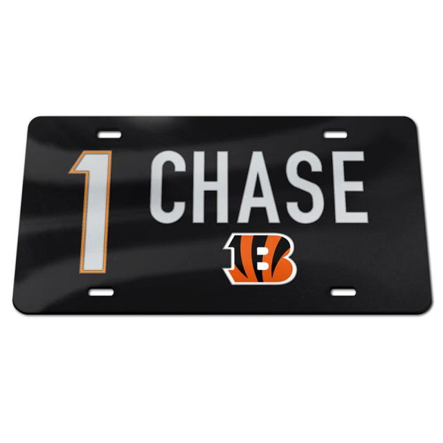 Cincinnati Bengals Specialty Acrylic License Plate Ja'Marr Chase