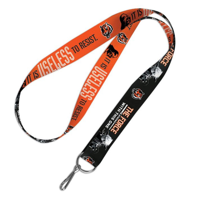 Cordón de 1 pulgada con el logo de Yoda y Vader de Star Wars de Cincinnati Bengals