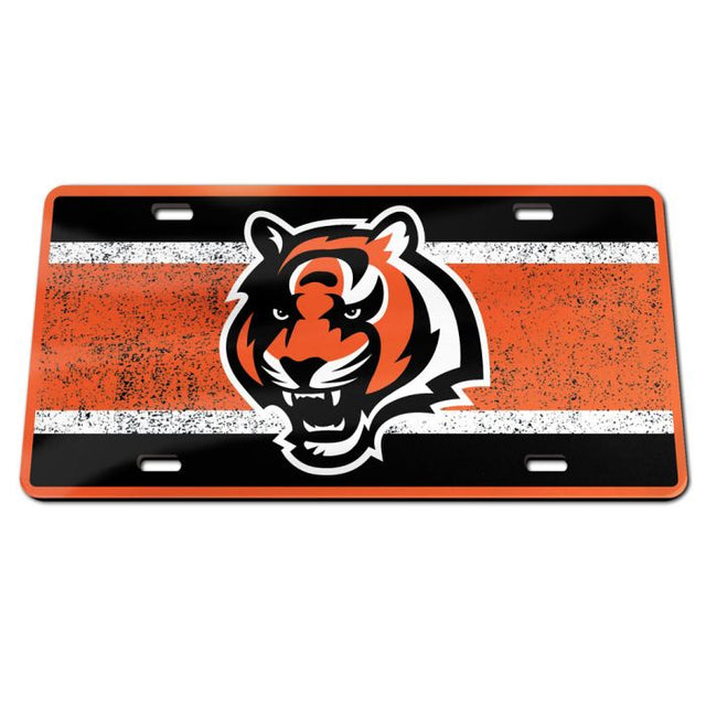 Matrícula especial de acrílico VINTAGE de Cincinnati Bengals