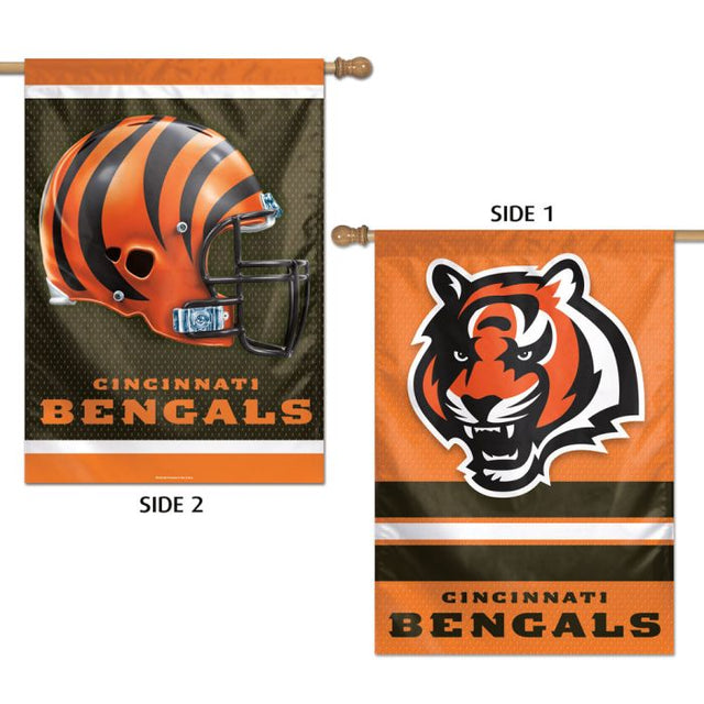 Bandera vertical de los Cincinnati Bengals de 2 lados, 28" x 40"