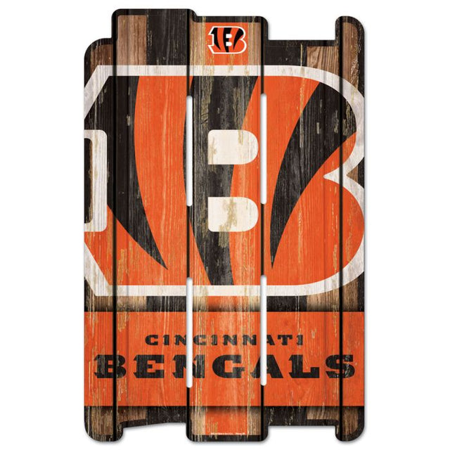 Letrero de madera para cerca de los Cincinnati Bengals