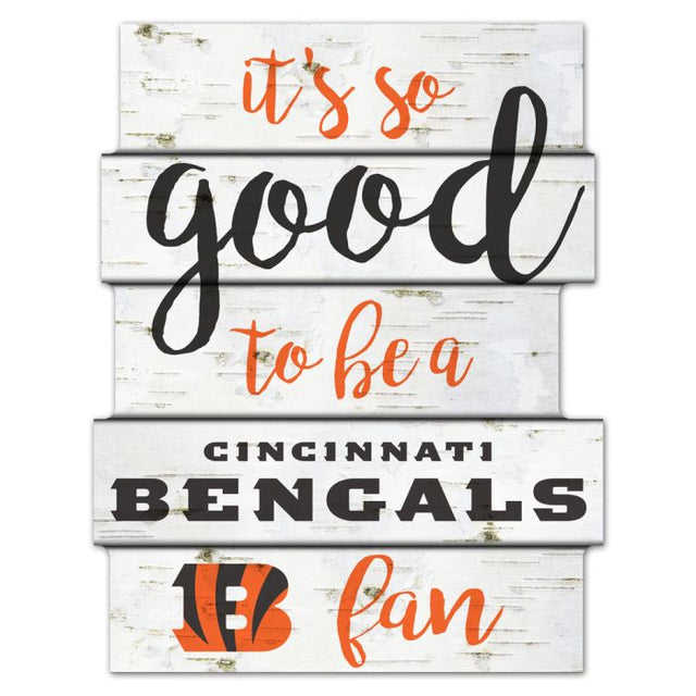 Letrero de madera de Cincinnati Bengals de 11" x 14"
