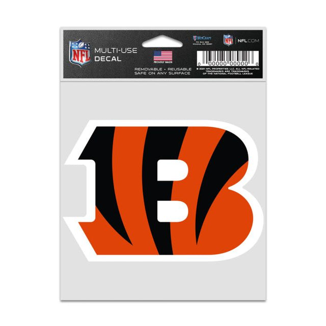 Calcomanías para fanáticos con el logotipo de Cincinnati Bengals de 3,75" x 5"