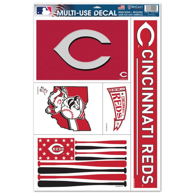 Calcomanía multiusos de los Cincinnati Reds, 11" x 17"