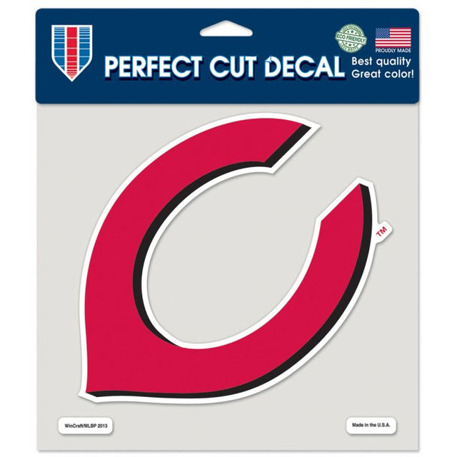 Calcomanía de color de corte perfecto de Cincinnati Reds de 8" x 8"