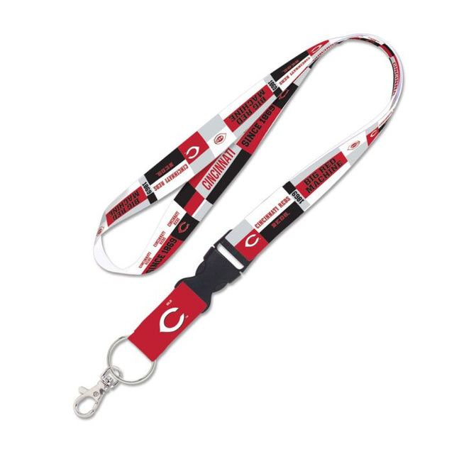 Cincinnati Reds color block Lanyard w/detachable buckle 1"