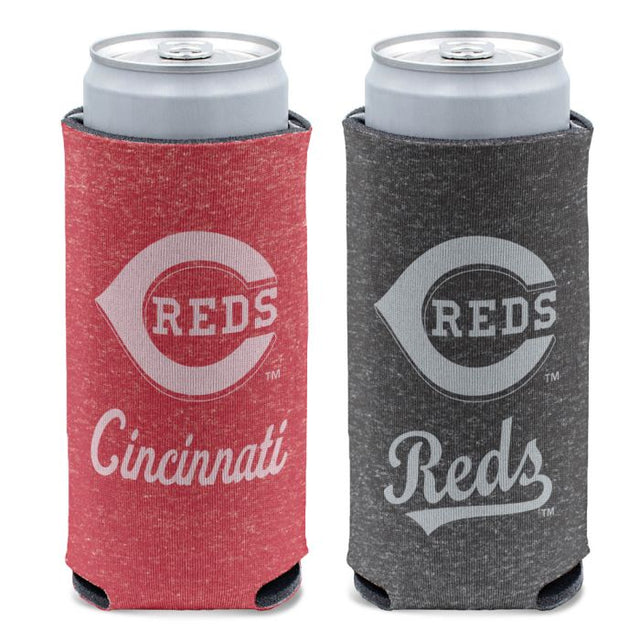 Cincinnati Reds colored heather 12 oz Slim Can Cooler