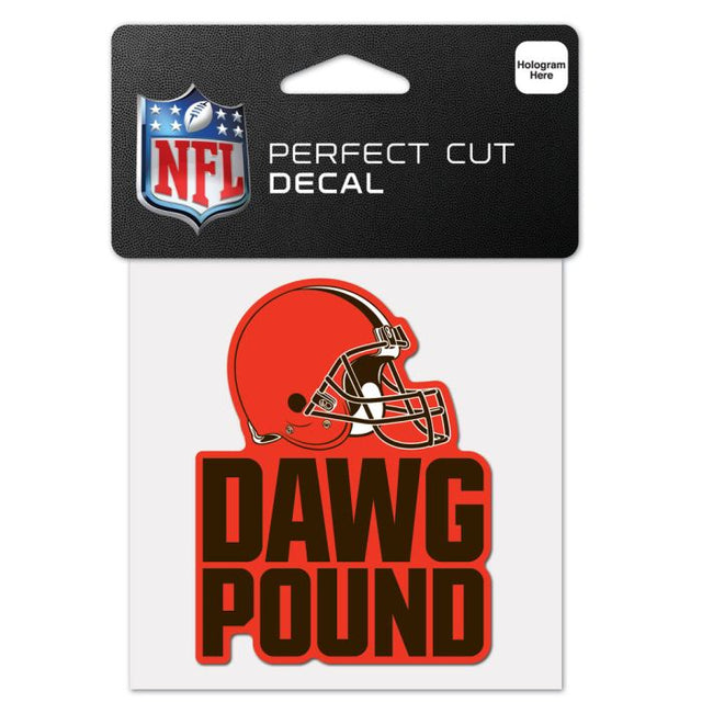 Cleveland Browns Slogan Perfect Cut Color Decal 4" x 4"