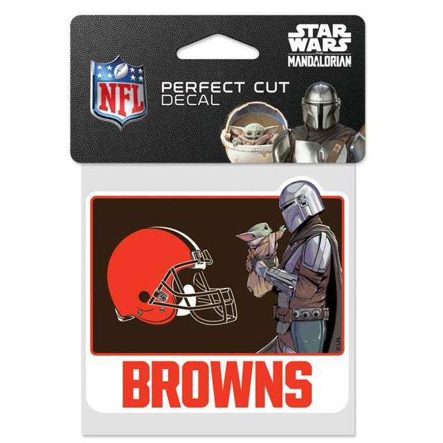 Cleveland Browns / Star Wars Mandalorian Perfect Cut Color Decal 4" x 4"