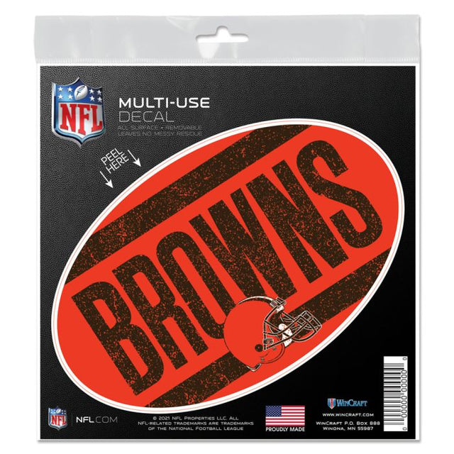 Cleveland Browns VINTAGE OVAL All Surface Decal 6" x 6"