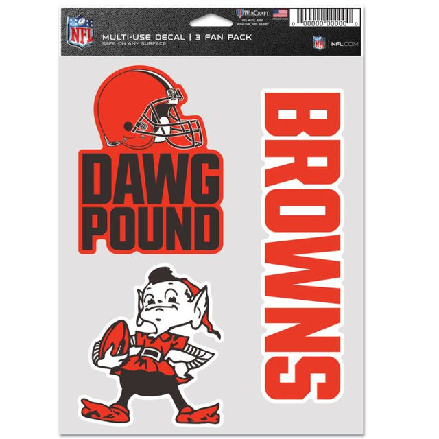 Cleveland Browns Vintage Multi Use 3 Fan Pack
