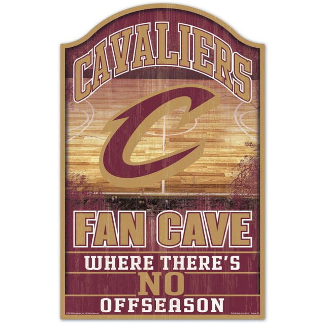 Cleveland Cavaliers Fan Cave Wood Sign 11" x 17" 1/4" thick