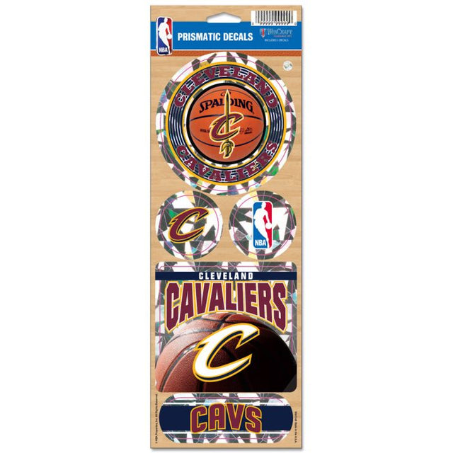 Calcomanía prismática de los Cleveland Cavaliers de 4" x 11"