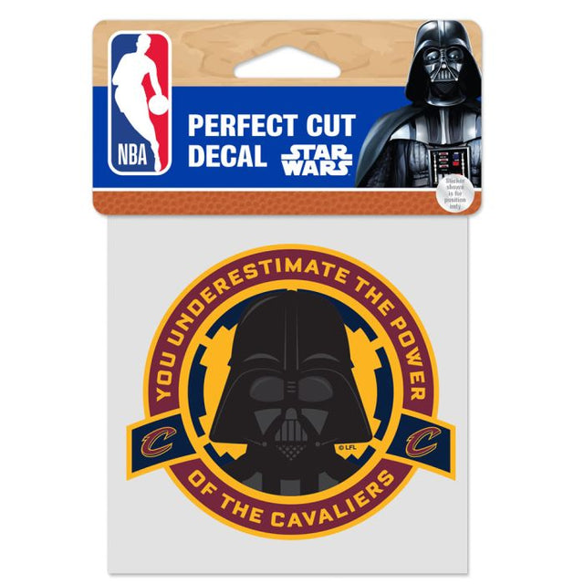 Calcomanía de color de corte perfecto de Star Wars de los Cleveland Cavaliers, de 4 x 4 pulgadas