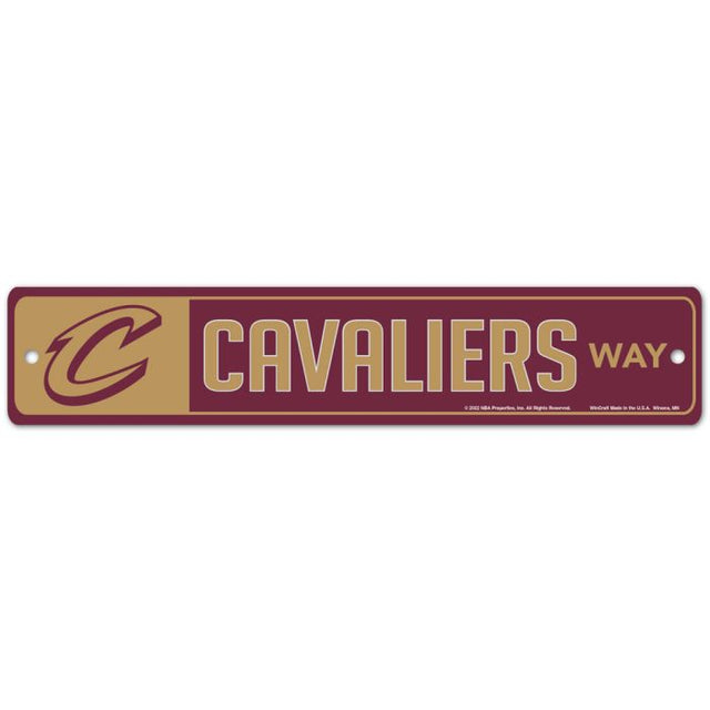 Letrero de calle/zona de los Cleveland Cavaliers, 3,75" x 19"