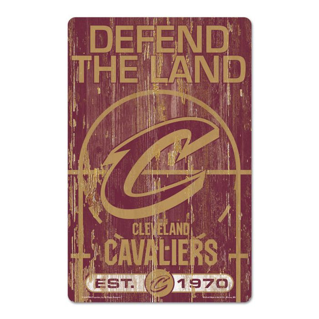 Cleveland Cavaliers Wood Sign 11" x 17" 1/4" thick