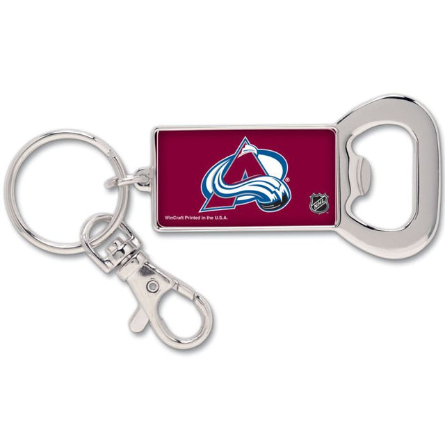 Llavero con abrebotellas rectangular de Colorado Avalanche