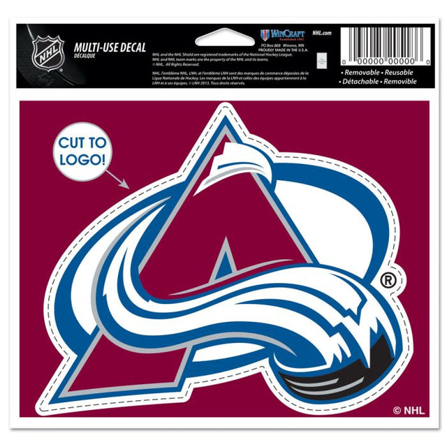 Calcomanía multiusos de Colorado Avalanche: cortada con el logotipo de 5" x 6"