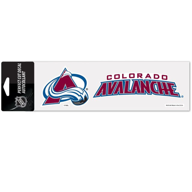 Calcomanías de corte perfecto de Colorado Avalanche de 3" x 10"